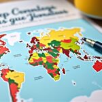 Carte mondiale des fuseaux horaires à imprimer : le format parfait pour votre espace de travail