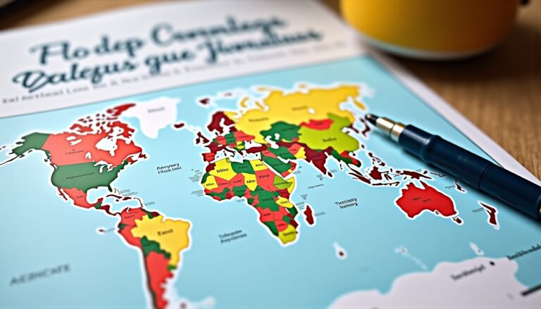 Carte mondiale des fuseaux horaires à imprimer : le format parfait pour votre espace de travail