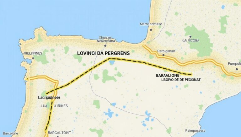 Carte de La Jonquera : distances clés vers Perpignan, Figueres et Barcelone